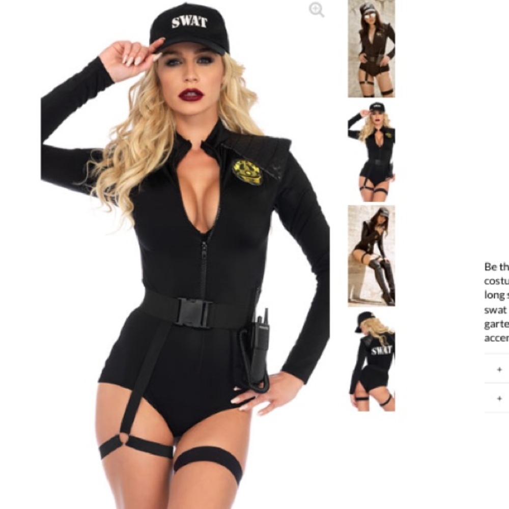 Swat team babe costume (brand new)